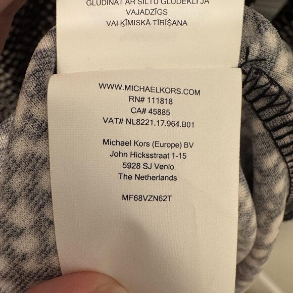 Michael Kors Fit & Flare Long Sleeve Speckled Mini Dress Size 12 Office Pockets - Picture 10 of 10